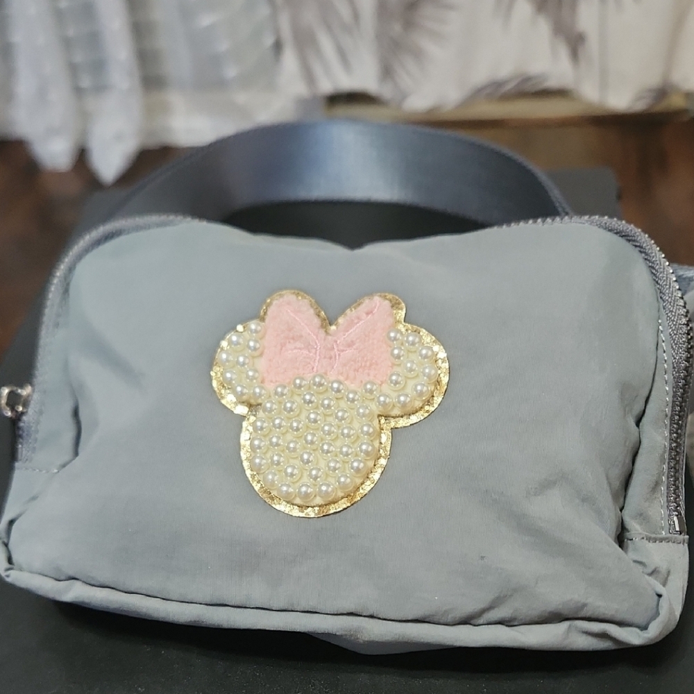 Adorable Pink and Gold Kids Minnie Mouse Belt Bag